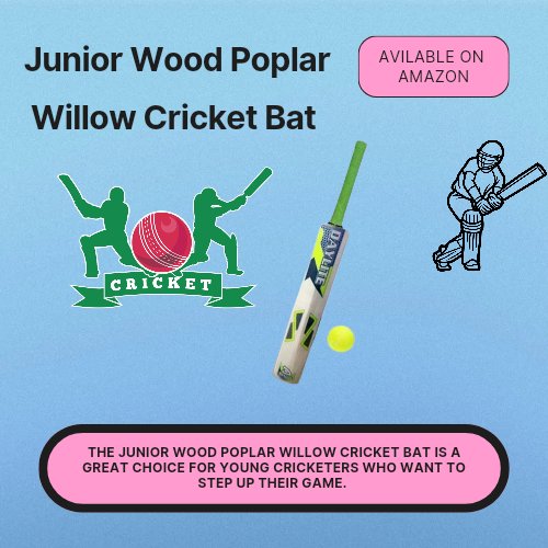 Junior Wood Poplar Willow Cricket Bat